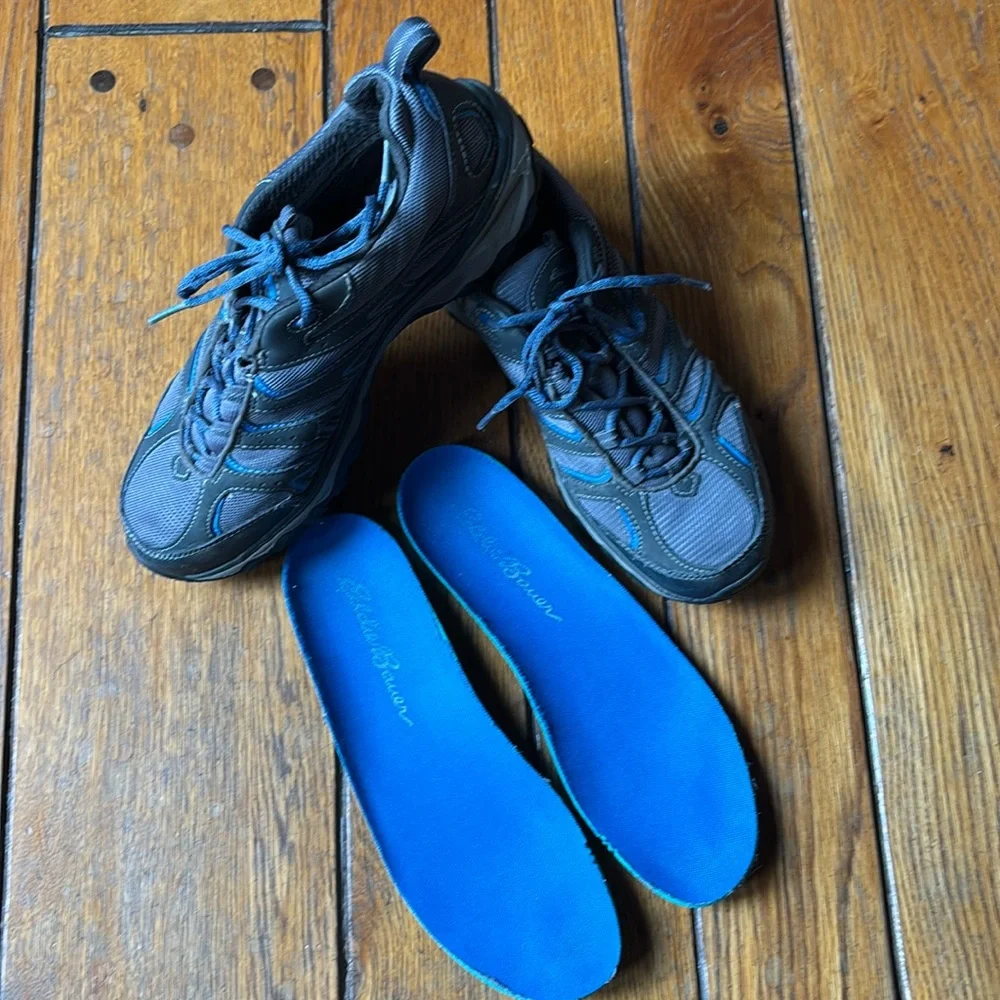 EDDIE BAUER Hiking Shoes Size 12 Mens Vibram WeatherEdge Dark Slate 3392-766